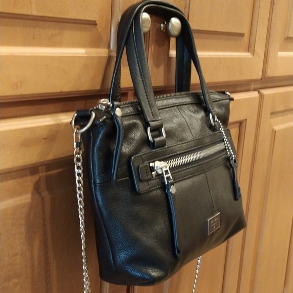 Fossil Dawson Pebbled Leather Tote Crossbody Bag EUC - Picture 5 of 12